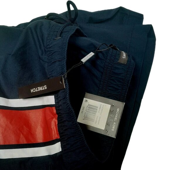 Michael Kors Men's Shorts Drawstring Waist Stretch Navy Blue Size XL - Picture 5 of 8